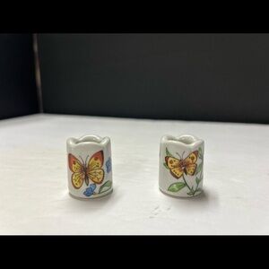 Porcelain Butterfly Salt and Pepper Shaker Set